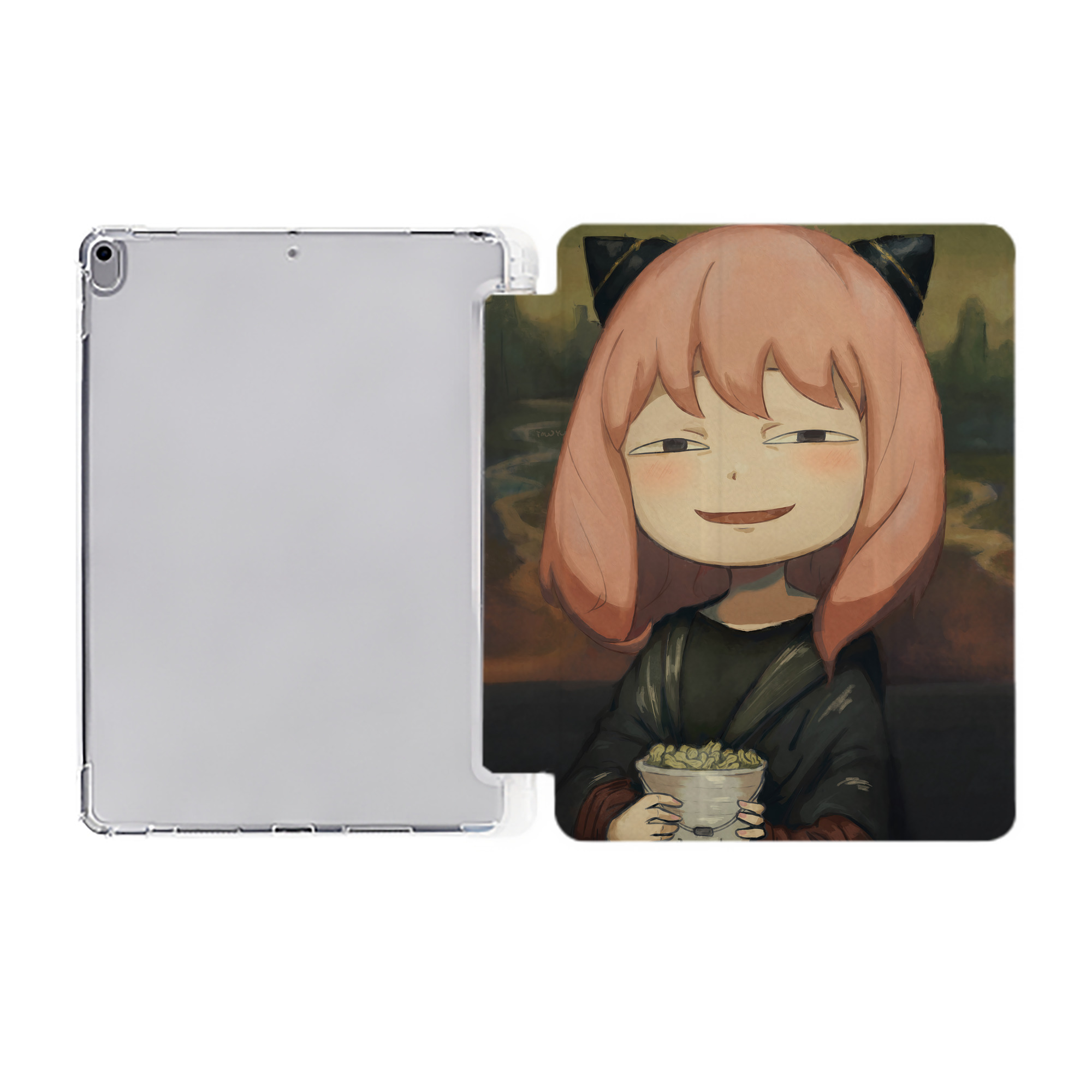 （画像用） SPY×FAMILY间谍家家酒 IPad ケース ペン収納付き 三つ折りスタンド PUレザー×シリコン 対応機種9.5/10.5/10.9インチ